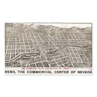 Aerial View of Reno, Nevada (1907) Rectangular Sticker