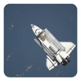 Aerial view of Space Shuttle Discovery 2 Square Sticker