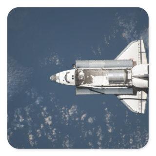 Aerial view of Space Shuttle Discovery 3 Square Sticker