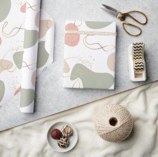 Aesthetic Boho Geometric Organic Shapes Pattern 2
