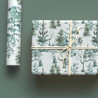 Aesthetic Winter Pine Trees Hunter & Pastel Green  Sheets