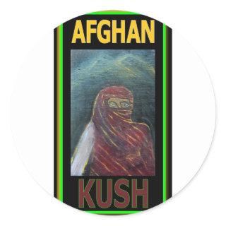 AFGHAN KUSH CLASSIC ROUND STICKER