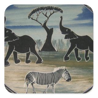 Africa Kenya Beautiful Elegant Wildlife Square Sticker