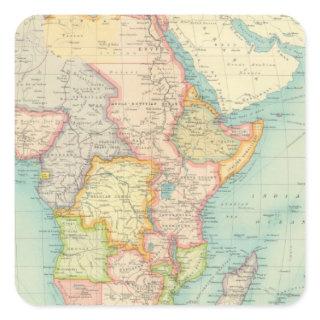 Africa Map with shipping routes Square Sticker