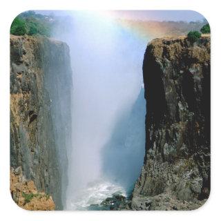Africa, Zambia, Victoria Falls National Park. Square Sticker