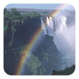 Africa, Zimbabwe. Victoria Falls Square Sticker