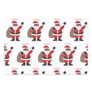 African American Black Santa Claus  Sheets