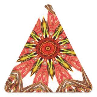 African Asian traditional edgy pattern Triangle Sticker