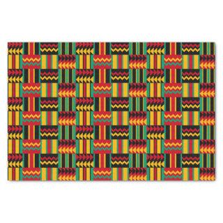 African Basket Weave Pride Red Yellow Green Black Tissue Paper