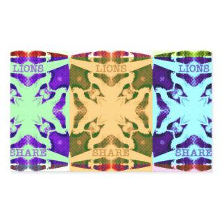 African Checkered Pop art Culture colorful pattern Rectangular Sticker