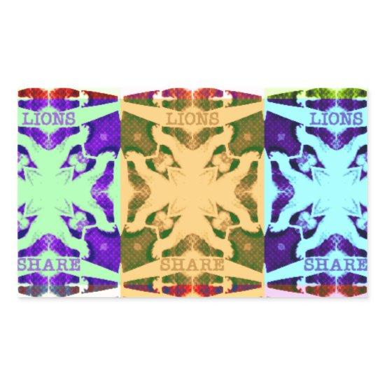 African Checkered Pop art Culture colorful pattern Rectangular Sticker