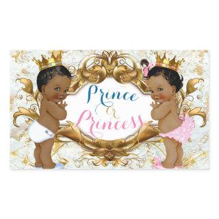 African Prince & Princess Gender Reveal Stickers