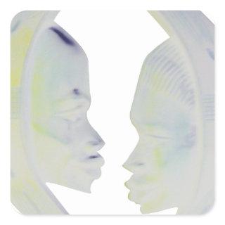 African Print Hakuna Matata Design Square Sticker