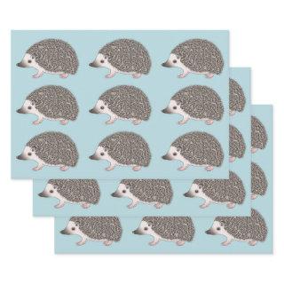 African Pygmy Hedgehog Cartoon Design Pattern  Sheets