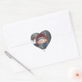 African Traditional Homestead Lifestyle Heart Sticker
