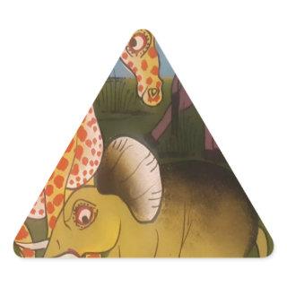 African Trio Art Print Triangle Sticker