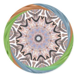 African Whirl Art Print Classic Round Sticker