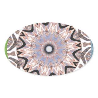African Whirl Art Print Oval Sticker