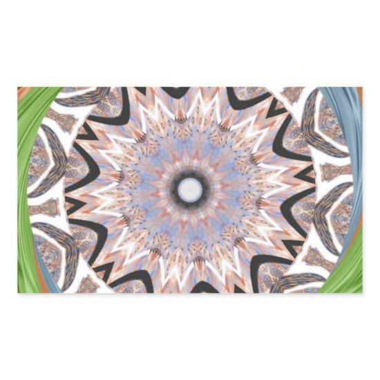 African Whirl Art Print Rectangular Sticker
