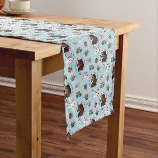 Afro Unicorn Holiday Pattern Short Table Runner