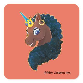 Afro Unicorn | Magical Square Sticker