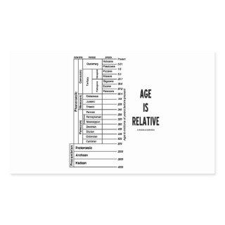 Age Is Relative (Geological Time Chart) Rectangular Sticker