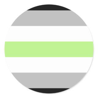Agender Pride Flag Classic Round Sticker