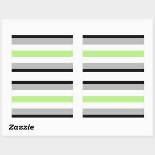 Agender Pride Flag Rectangular Sticker