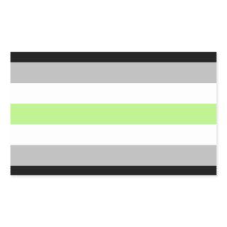 Agender Pride Flag Rectangular Sticker