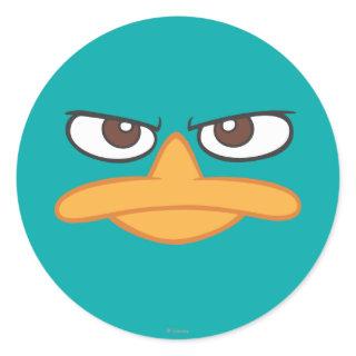 Agent P Face Classic Round Sticker