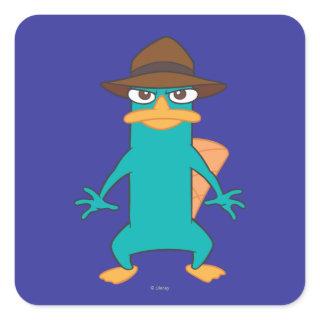 Agent P Pose Square Sticker