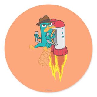 Agent P Rocket Pack Classic Round Sticker