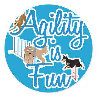 Agility Is Fun Classic Round Sticker