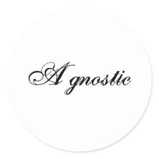 Agnostic (Script) Classic Round Sticker