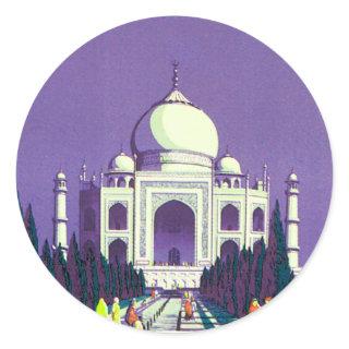 Agra ~ Taj Mahal Classic Round Sticker