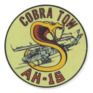 AH-1S COBRA TOW DECAL CLASSIC ROUND STICKER