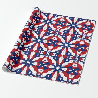 AI Art Patriotic American Design White Stars