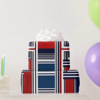 AI Art Red Blue Silver Stripe