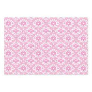 AI Art White Hearts Pink