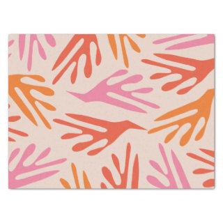 Ailanthus Modern Boho Abstract Pattern Pink Orange Tissue Paper