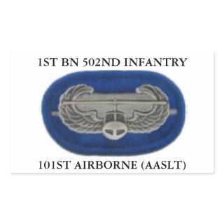 AIR ASSAULT BADGE ON 1/502 INFANTRY OVAL STICKERS