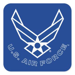 Air Force Logo - Blue Square Sticker