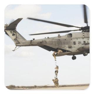 Air Force pararescuemen conduct a combat insert 4 Square Sticker