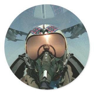 Air Force pilot Classic Round Sticker