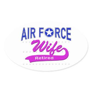 Air Force Wife Retired Oval Sticker