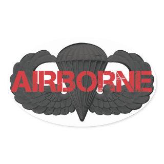 Airborne Crest SUBDUED Oval Sticker