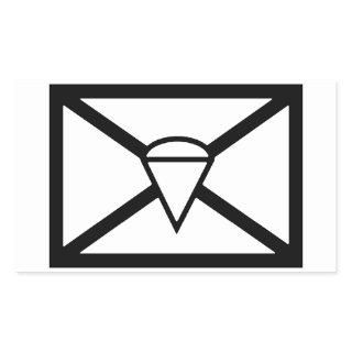 AIRBORNE SIGN RECTANGULAR STICKER