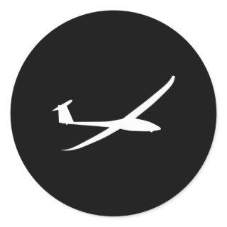 Airplane Aircraft Glider Plane Pilot Sport Classic Round Sticker