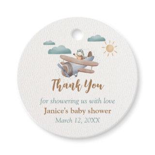 Airplane Baby Shower Favor Tags