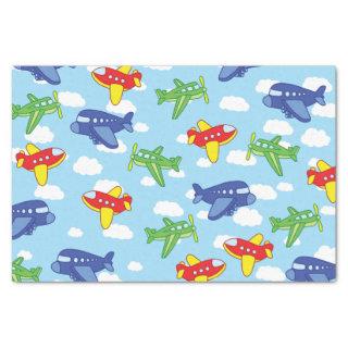 Airplanes and Jets Cute 1st Birthday Party Tissue Paper